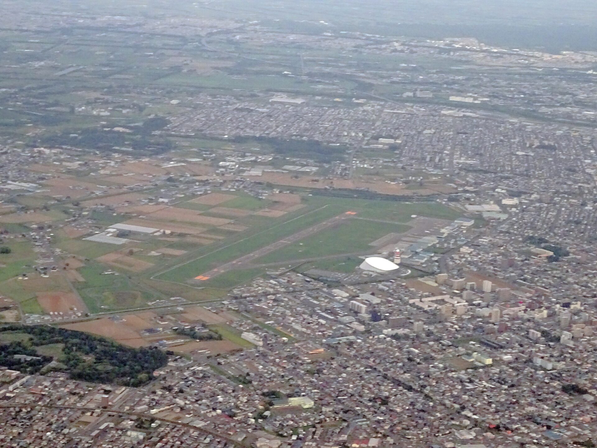 上空から見た丘珠空港